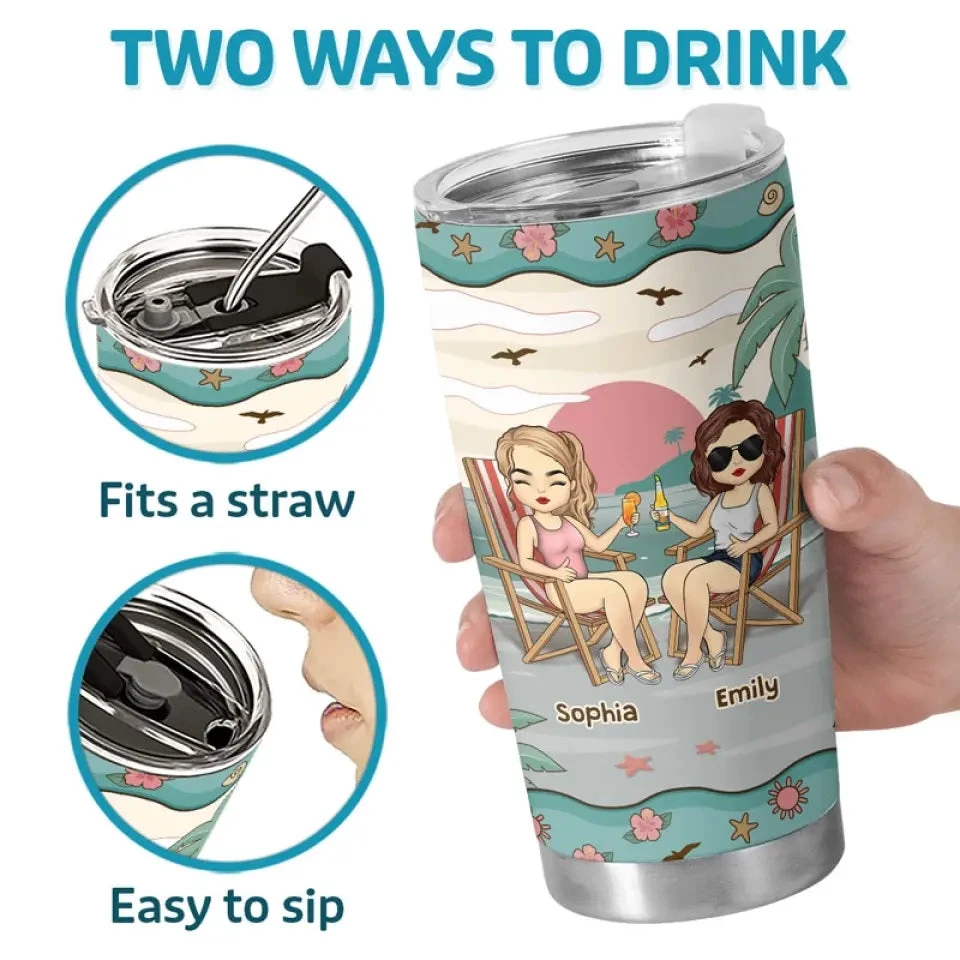 A True Friend Is For Ever A Friend - Bestie Personalized Custom Tumbler - Summer Vacation Gift For Best Friends, BFF, Sisters 4 A True Friend Is For Ever A Friend - Bestie Personalized Custom Tumbler - Summer Vacation Gift For Best Friends, BFF, Sisters - Image 4
