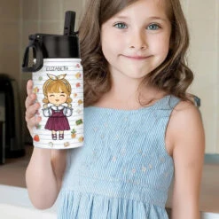 I Am Loved - Personalized Custom Kid Water Bottle - Back To School Gift For Kid, Grandkid -Pawfect House Store 668d1072e3bd0