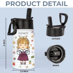 I Am Loved - Personalized Custom Kid Water Bottle - Back To School Gift For Kid, Grandkid -Pawfect House Store 668d1073e72e9