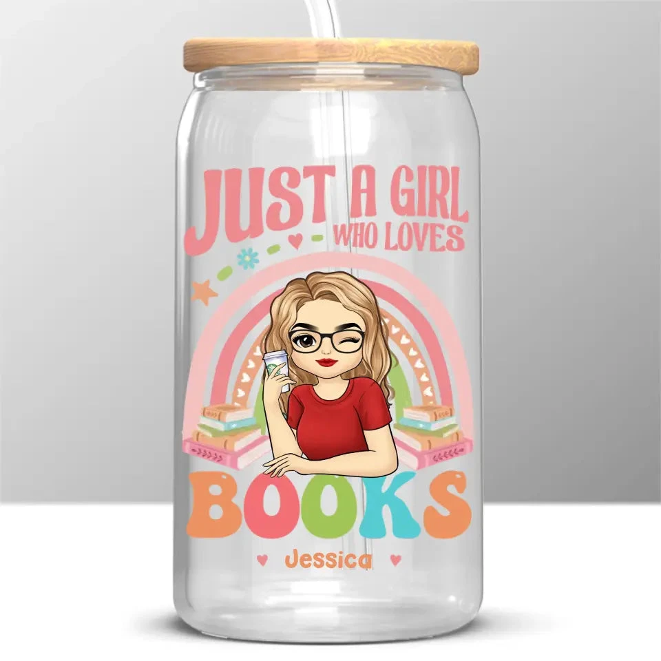 Reading Is Magical - Personalized Custom Glass Cup, Iced Coffee Cup - Gift For Book Lovers 2 Reading Is Magical - Personalized Custom Glass Cup, Iced Coffee Cup - Gift For Book Lovers - Image 2