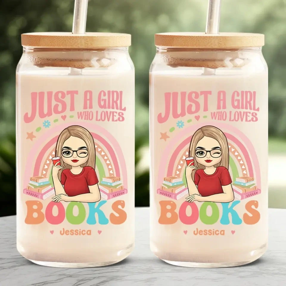 Reading Is Magical - Personalized Custom Glass Cup, Iced Coffee Cup - Gift For Book Lovers 3 Reading Is Magical - Personalized Custom Glass Cup, Iced Coffee Cup - Gift For Book Lovers - Image 3