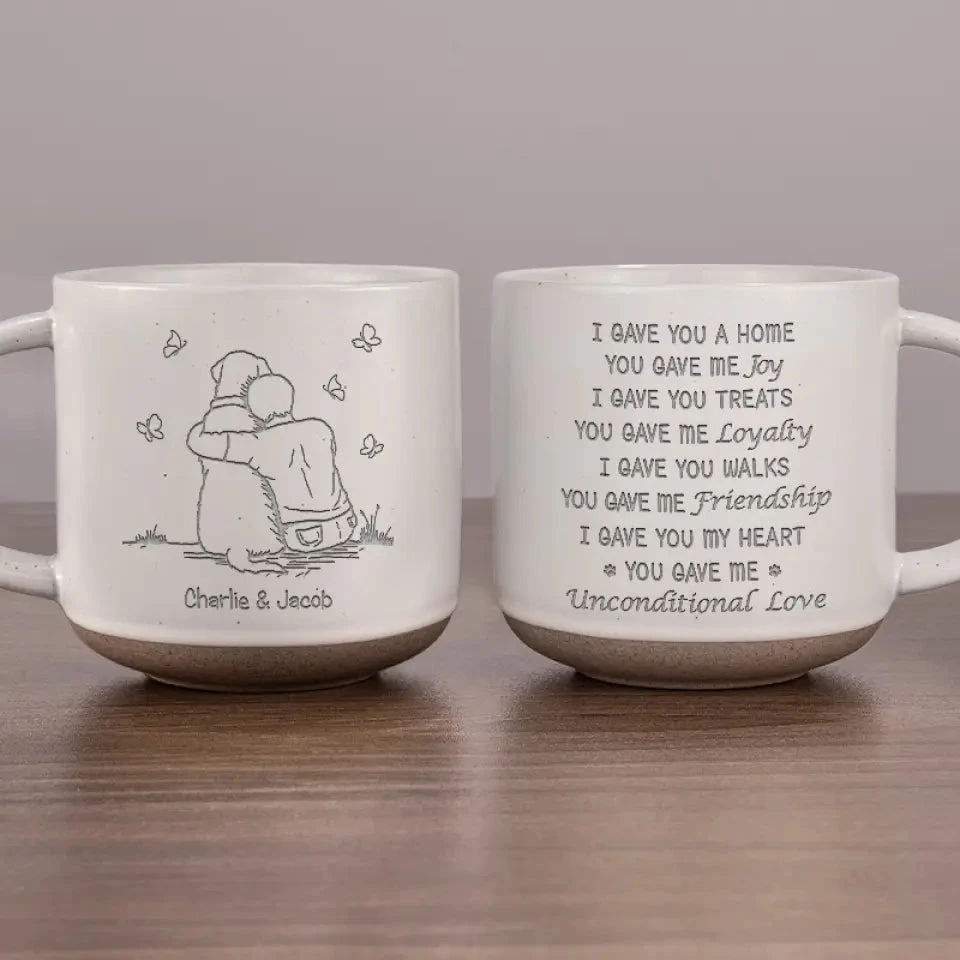 You Gave Me Unconditional Love - Memorial Personalized Custom Pottery Mug - Sympathy Gift For Pet Owners, Pet Lovers 1 You Gave Me Unconditional Love - Memorial Personalized Custom Pottery Mug - Sympathy Gift For Pet Owners, Pet Lovers