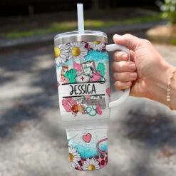 Nursing Is One Of The Fine Arts - Nurse Personalized Custom 40 Oz Stainless Steel Tumbler With Handle - Appreciation, Thank You Gift, Nurse Life 6 Nursing Is One Of The Fine Arts - Nurse Personalized Custom 40 Oz Stainless Steel Tumbler With Handle - Appreciation, Thank You Gift, Nurse Life -Pawfect House Store 668e02a45d163