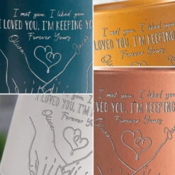 Your Smile Makes Me Smile - Couple Personalized Custom Pottery Mug - Gift For Husband Wife, Anniversary -Pawfect House Store 668e06f101716