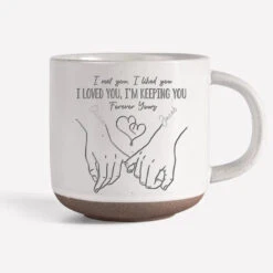 Your Smile Makes Me Smile - Couple Personalized Custom Pottery Mug - Gift For Husband Wife, Anniversary -Pawfect House Store 668e06f255cbb f63543bf 17de 40b2 8de1 83eceb818d3d