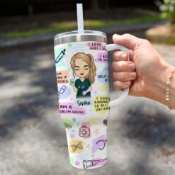 She Is An Amazing Nurse - Nurse Personalized Custom 40 Oz Stainless Steel Tumbler With Handle - Appreciation, Thank You Gift, Nurse Life 6 She Is An Amazing Nurse - Nurse Personalized Custom 40 Oz Stainless Steel Tumbler With Handle - Appreciation, Thank You Gift, Nurse Life -Pawfect House Store 668e13fbaa426