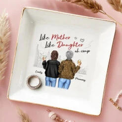 First My Mother, Forever My Best Friend - Family Personalized Custom Jewelry Dish - Gift For Mom, Grandma -Pawfect House Store 668e555fb1724