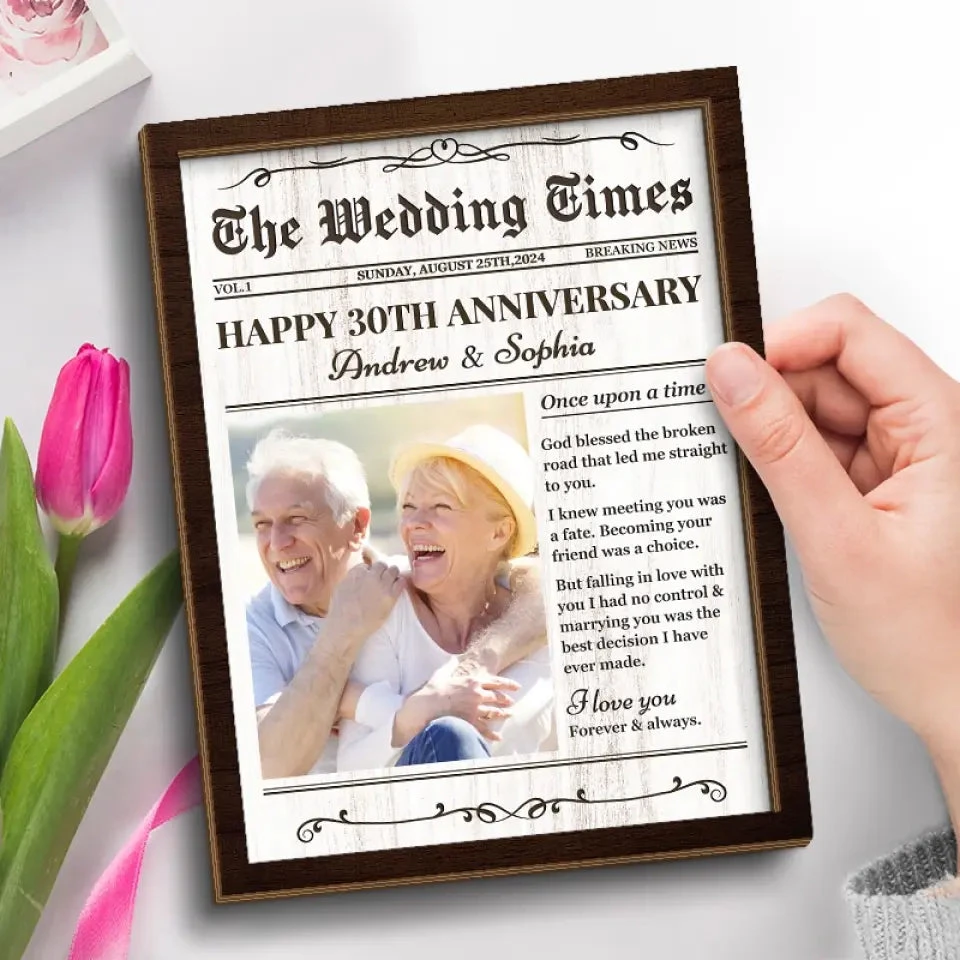 Custom Photo Falling In Love All Over Again - Couple Personalized Custom 2-Layered Wooden Plaque With Stand - Gift For Husband Wife, Anniversary 3 Custom Photo Falling In Love All Over Again - Couple Personalized Custom 2-Layered Wooden Plaque With Stand - Gift For Husband Wife, Anniversary - Image 3