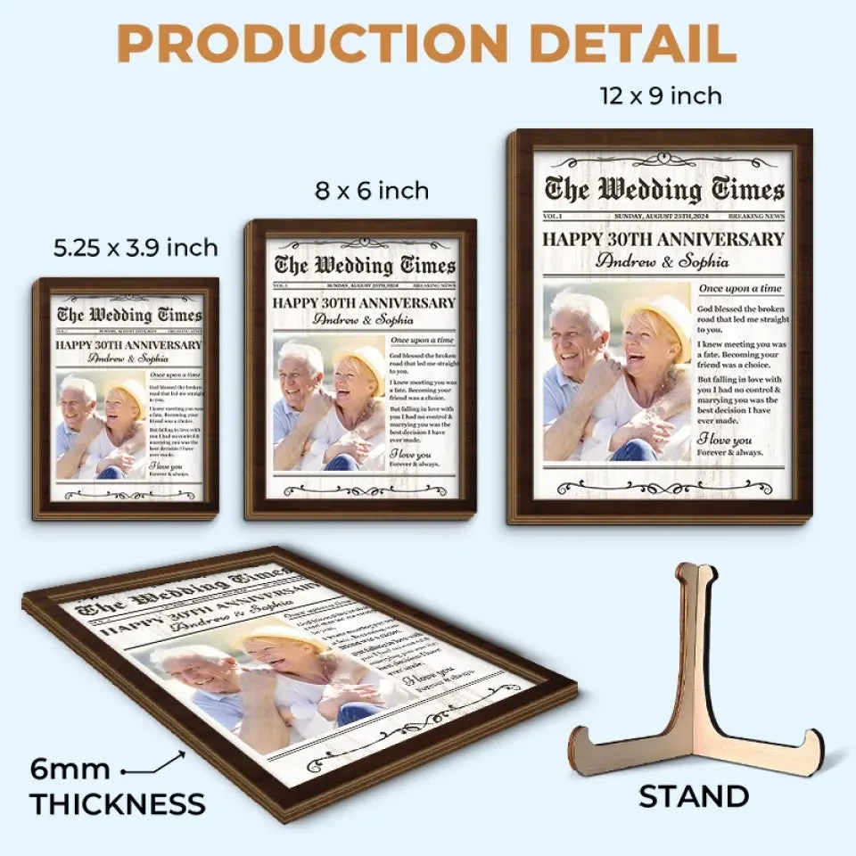 Custom Photo Falling In Love All Over Again - Couple Personalized Custom 2-Layered Wooden Plaque With Stand - Gift For Husband Wife, Anniversary 6 Custom Photo Falling In Love All Over Again - Couple Personalized Custom 2-Layered Wooden Plaque With Stand - Gift For Husband Wife, Anniversary - Image 6