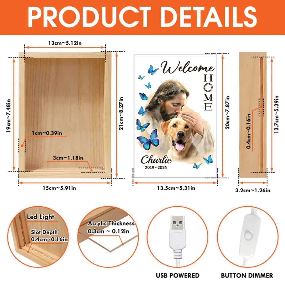 Custom Photo God, Be A Guiding Light For My Family - Memorial Personalized Custom Frame Light Box - Sympathy Gift For Family Members, Pet Owners, Pet Lover 6 Custom Photo God, Be A Guiding Light For My Family - Memorial Personalized Custom Frame Light Box - Sympathy Gift For Family Members, Pet Owners, Pet Lover - Image 6