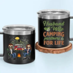 Life Is Better Around The Campfire - Camping Personalized Custom 14oz Stainless Steel Tumbler With Handle - Gift For Couple, Husband Wife, Camping Lovers 12 Life Is Better Around The Campfire - Camping Personalized Custom 14oz Stainless Steel Tumbler With Handle - Gift For Couple, Husband Wife, Camping Lovers -Pawfect House Store 66909812d7615