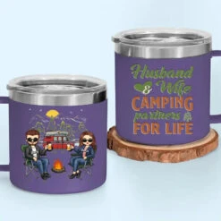 Life Is Better Around The Campfire - Camping Personalized Custom 14oz Stainless Steel Tumbler With Handle - Gift For Couple, Husband Wife, Camping Lovers 15 Life Is Better Around The Campfire - Camping Personalized Custom 14oz Stainless Steel Tumbler With Handle - Gift For Couple, Husband Wife, Camping Lovers -Pawfect House Store 669098265e141