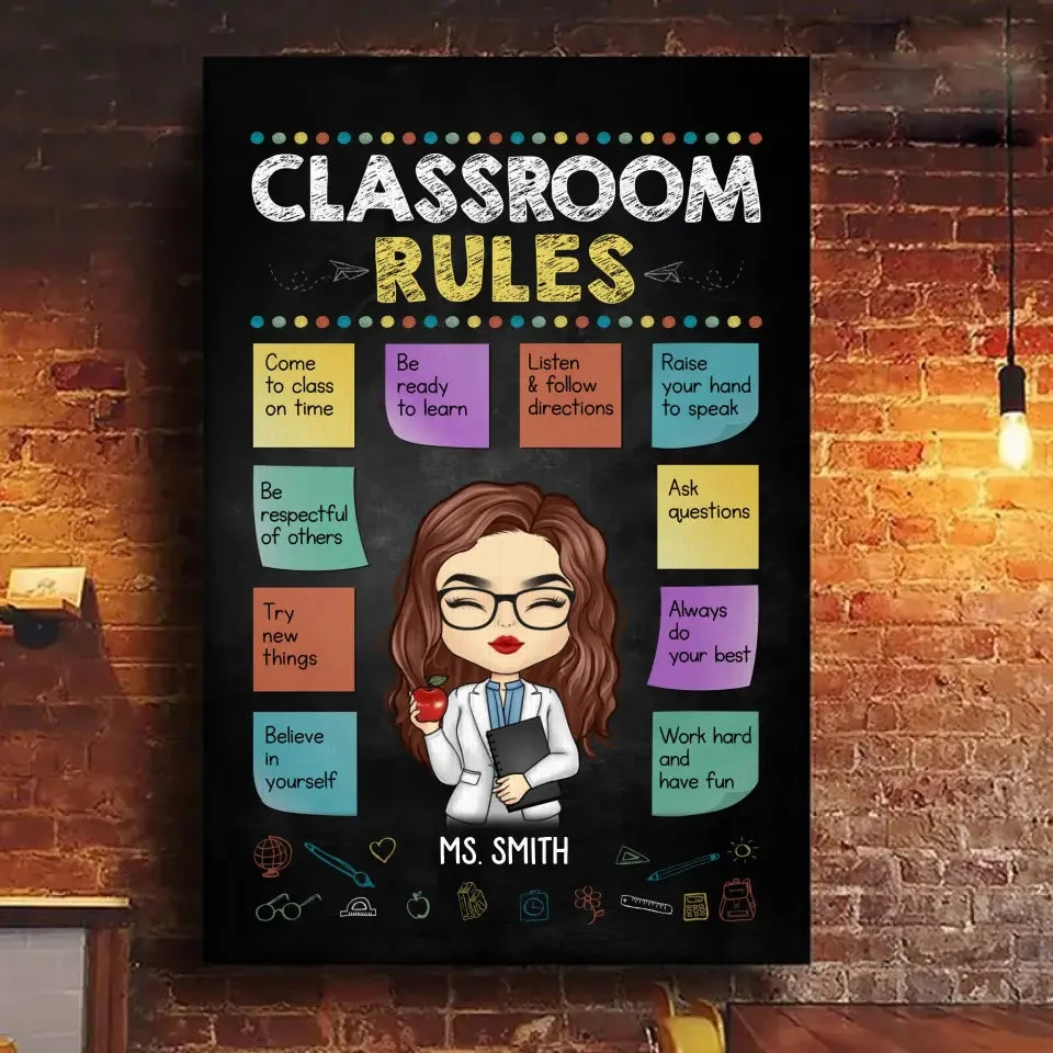 Without Teachers, Life Would Have No Class - Teacher Personalized Custom Vertical Canvas - Gift For Teacher 2 Without Teachers, Life Would Have No Class - Teacher Personalized Custom Vertical Canvas - Gift For Teacher - Image 2