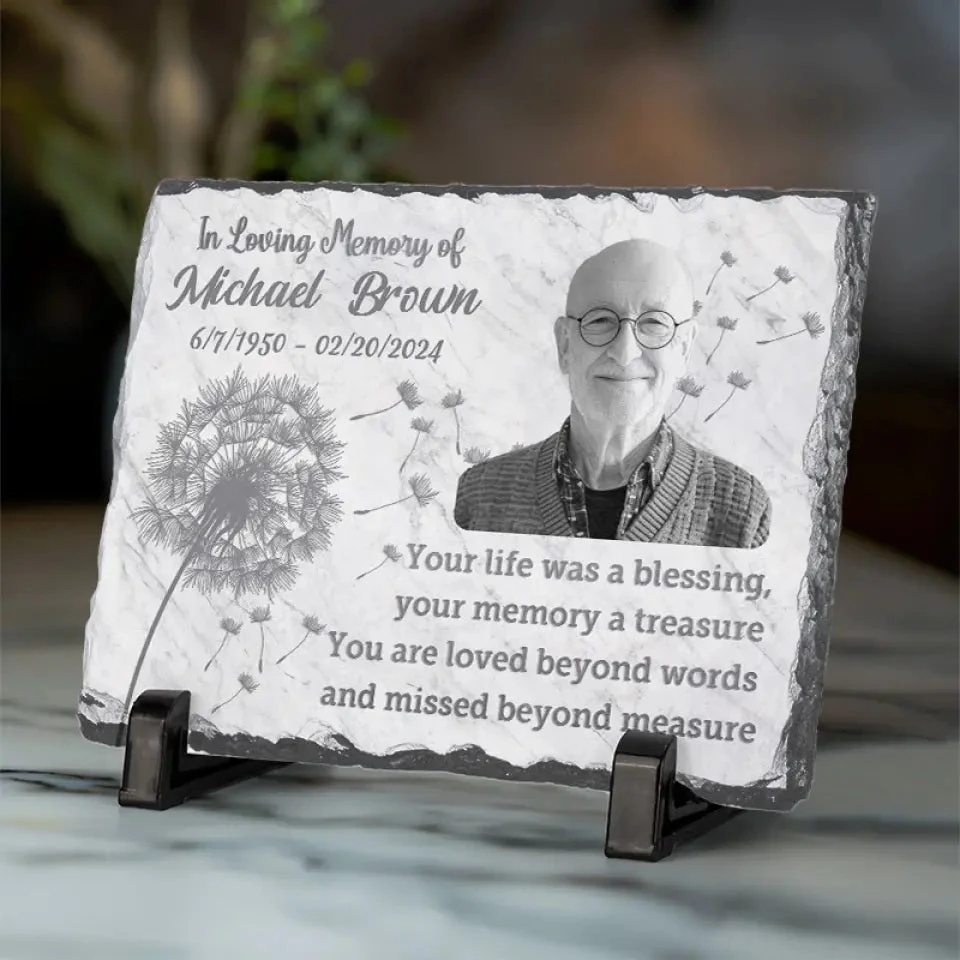 Custom Photo Your Life Was A Blessing - Memorial Personalized Custom Rectangle Shaped Stone With Stand - Sympathy Gift For Family Members 2 Custom Photo Your Life Was A Blessing - Memorial Personalized Custom Rectangle Shaped Stone With Stand - Sympathy Gift For Family Members - Image 2