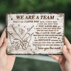 I Love You More Than The Distance Between Us - Couple Personalized Custom Rectangle Shaped Stone With Stand - Gift For Husband Wife, Anniversary -Pawfect House Store 6690c4f8ac5ba