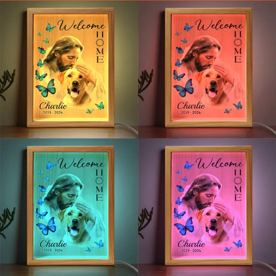 Custom Photo God, Be A Guiding Light For My Family - Memorial Personalized Custom Frame Light Box - Sympathy Gift For Family Members, Pet Owners, Pet Lover 5 Custom Photo God, Be A Guiding Light For My Family - Memorial Personalized Custom Frame Light Box - Sympathy Gift For Family Members, Pet Owners, Pet Lover - Image 5