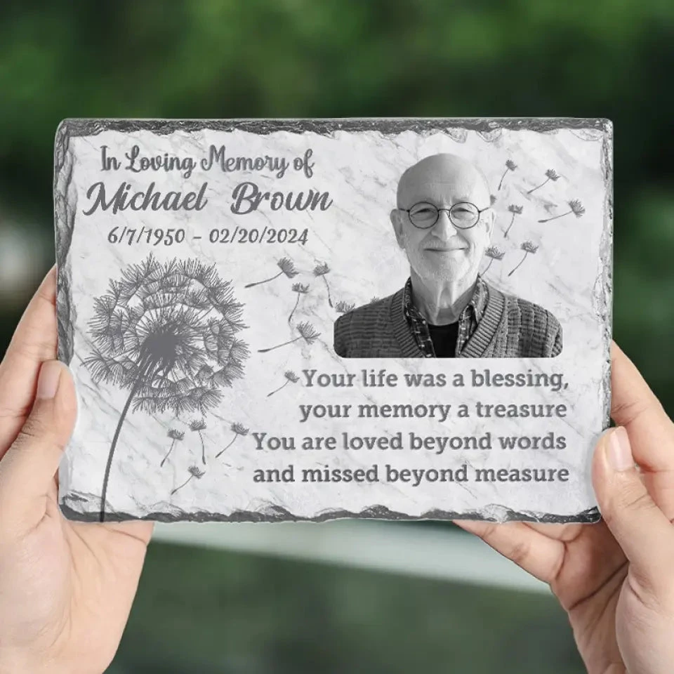 Custom Photo Your Life Was A Blessing - Memorial Personalized Custom Rectangle Shaped Stone With Stand - Sympathy Gift For Family Members 3 Custom Photo Your Life Was A Blessing - Memorial Personalized Custom Rectangle Shaped Stone With Stand - Sympathy Gift For Family Members - Image 3