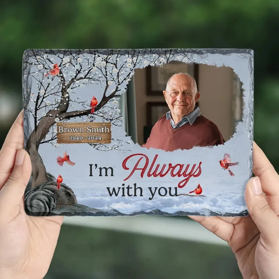 Custom Photo We're Always With You - Memorial Personalized Custom Rectangle Shaped Stone With Stand - Sympathy Gift For Family Members 3 Custom Photo We're Always With You - Memorial Personalized Custom Rectangle Shaped Stone With Stand - Sympathy Gift For Family Members - Image 3