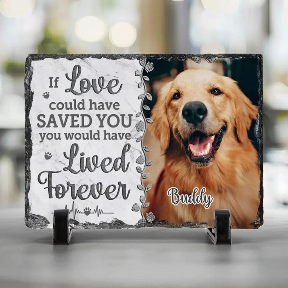 Custom Photo A Heartbeat At My Feet - Memorial Personalized Custom Rectangle Shaped Stone With Stand - Sympathy Gift For Pet Owners, Pet Lovers 1 Custom Photo A Heartbeat At My Feet - Memorial Personalized Custom Rectangle Shaped Stone With Stand - Sympathy Gift For Pet Owners, Pet Lovers