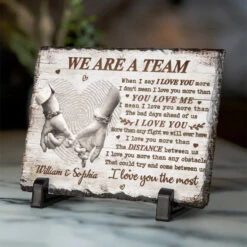 I Love You The Most - Couple Personalized Custom Rectangle Shaped Stone With Stand - Gift For Husband Wife, Anniversary -Pawfect House Store 6690f59233d17