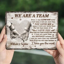 I Love You The Most - Couple Personalized Custom Rectangle Shaped Stone With Stand - Gift For Husband Wife, Anniversary -Pawfect House Store 6690f5936496e