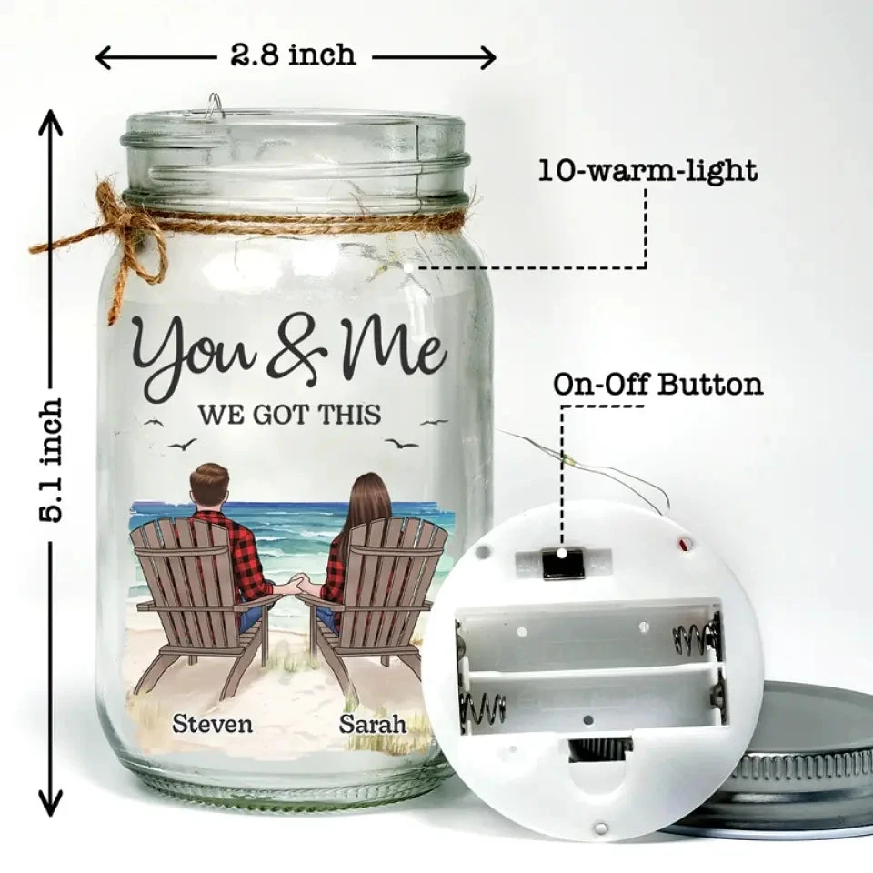 I Have Found The One Whom My Soul Loves - Couple Personalized Custom Mason Jar Light - Gift For Couple, Husband Wife, Anniversary 5 I Have Found The One Whom My Soul Loves - Couple Personalized Custom Mason Jar Light - Gift For Couple, Husband Wife, Anniversary - Image 5