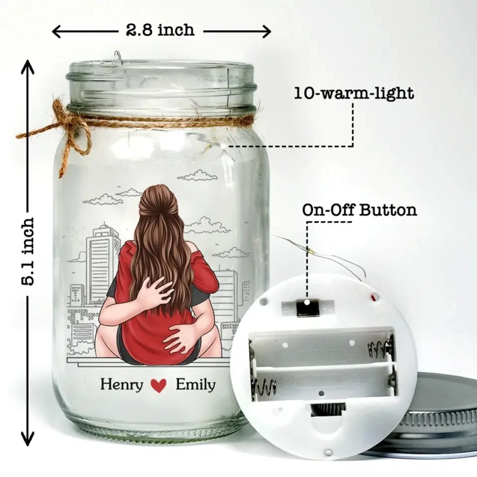 Your First Kiss Or Your First Love - Couple Personalized Custom Mason Jar Light - Gift For Couple, Husband Wife, Anniversary 5 Your First Kiss Or Your First Love - Couple Personalized Custom Mason Jar Light - Gift For Couple, Husband Wife, Anniversary - Image 5