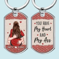 My Favorite Love Story Is Ours - Couple Personalized Custom Keychain - Gift For Husband Wife, Anniversary -Pawfect House Store 6694df6856bec
