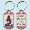 My Favorite Love Story Is Ours - Couple Personalized Custom Keychain - Gift For Husband Wife, Anniversary