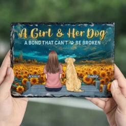 Our Perfect Companions Never Have Fewer Than Four Feet - Memorial Personalized Custom Rectangle Shaped Stone With Stand - Sympathy Gift For Pet Owners, Pet Lovers -Pawfect House Store 6694fe6b7ed1e