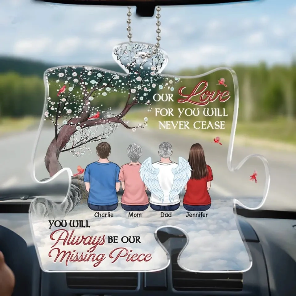 Our Eternal Love For You - Memorial Personalized Custom Car Ornament - Acrylic Custom Shaped - Sympathy Gift For Family Members 1 Our Eternal Love For You - Memorial Personalized Custom Car Ornament - Acrylic Custom Shaped - Sympathy Gift For Family Members