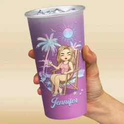 Life Is Better At The Beach - Bestie Personalized Custom Aluminum Changing Color Cup - Gift For Yourself, Best Friends, BFF, Sisters -Pawfect House Store 6695d43e98a36