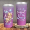 Life Is Better At The Beach - Bestie Personalized Custom Aluminum Changing Color Cup - Gift For Yourself, Best Friends, BFF, Sisters