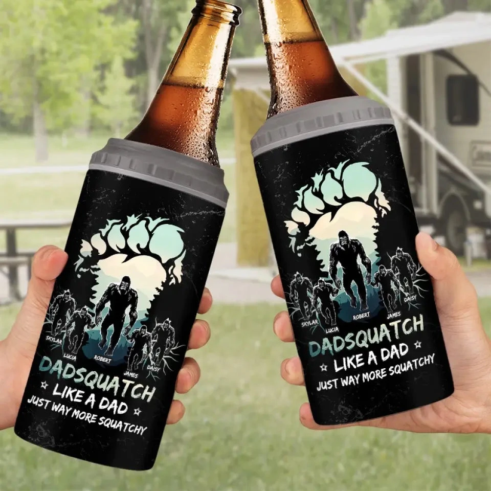Beyond The Legend, Bigfoot Gone Wild - Family Personalized Custom 4 In 1 Can Cooler Tumbler - Gift For Dad, Grandpa 3 Beyond The Legend, Bigfoot Gone Wild - Family Personalized Custom 4 In 1 Can Cooler Tumbler - Gift For Dad, Grandpa - Image 3