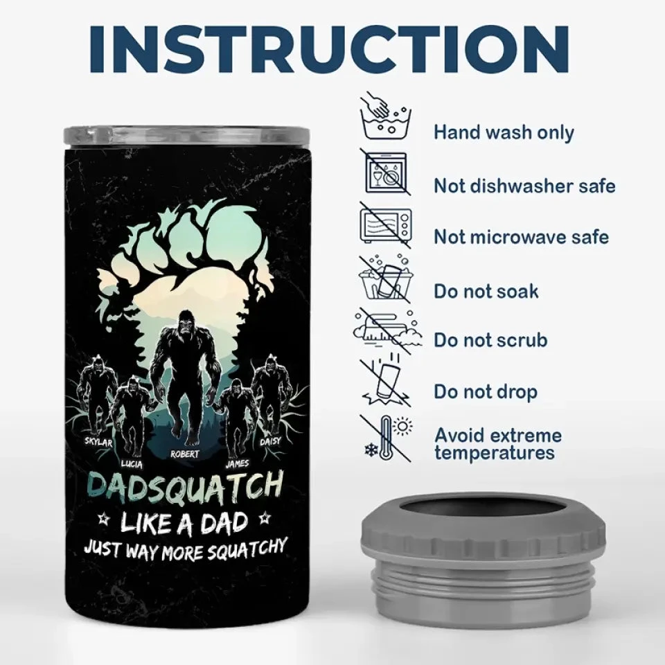Beyond The Legend, Bigfoot Gone Wild - Family Personalized Custom 4 In 1 Can Cooler Tumbler - Gift For Dad, Grandpa 6 Beyond The Legend, Bigfoot Gone Wild - Family Personalized Custom 4 In 1 Can Cooler Tumbler - Gift For Dad, Grandpa - Image 6