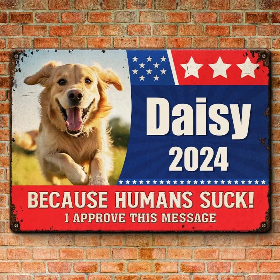 Custom Photo Paws At The Polls - Dog & Cat Personalized Custom Home Decor Metal Sign - House Warming Gift For Pet Owners, Pet Lovers 3 Custom Photo Paws At The Polls - Dog & Cat Personalized Custom Home Decor Metal Sign - House Warming Gift For Pet Owners, Pet Lovers - Image 3