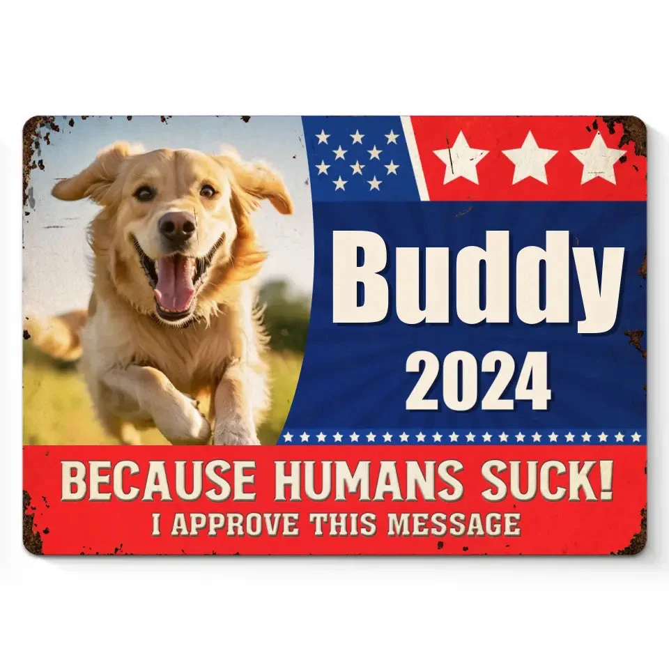 Custom Photo Paws At The Polls - Dog & Cat Personalized Custom Home Decor Metal Sign - House Warming Gift For Pet Owners, Pet Lovers 2 Custom Photo Paws At The Polls - Dog & Cat Personalized Custom Home Decor Metal Sign - House Warming Gift For Pet Owners, Pet Lovers - Image 2