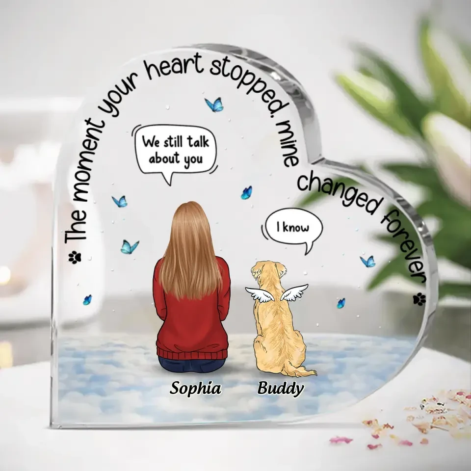 Beautiful Memories Silently Kept - Memorial Personalized Custom Heart Shaped Acrylic Plaque - Sympathy Gift For Pet Owners, Pet Lovers 2 Beautiful Memories Silently Kept - Memorial Personalized Custom Heart Shaped Acrylic Plaque - Sympathy Gift For Pet Owners, Pet Lovers - Image 2
