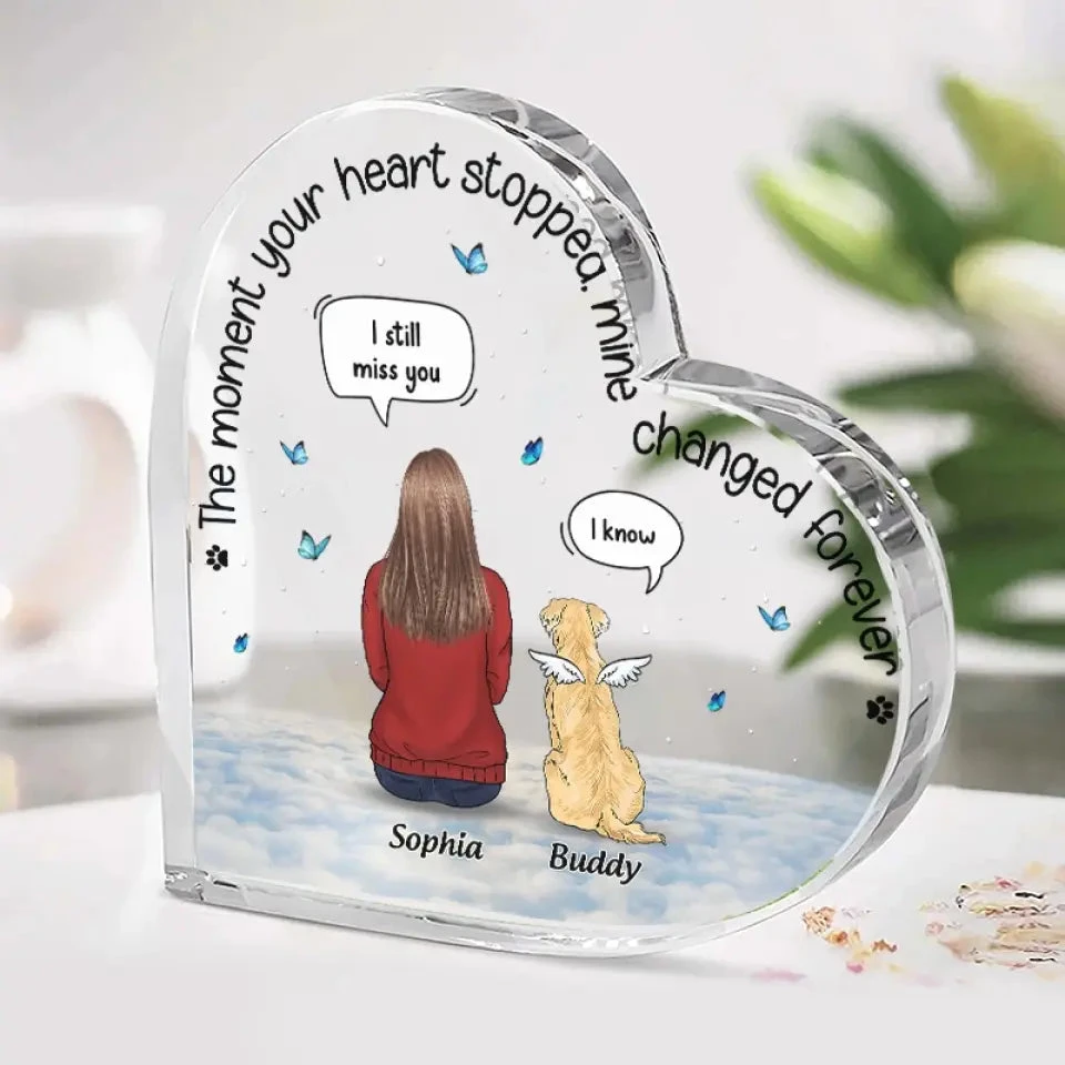 Beautiful Memories Silently Kept - Memorial Personalized Custom Heart Shaped Acrylic Plaque - Sympathy Gift For Pet Owners, Pet Lovers 3 Beautiful Memories Silently Kept - Memorial Personalized Custom Heart Shaped Acrylic Plaque - Sympathy Gift For Pet Owners, Pet Lovers - Image 3