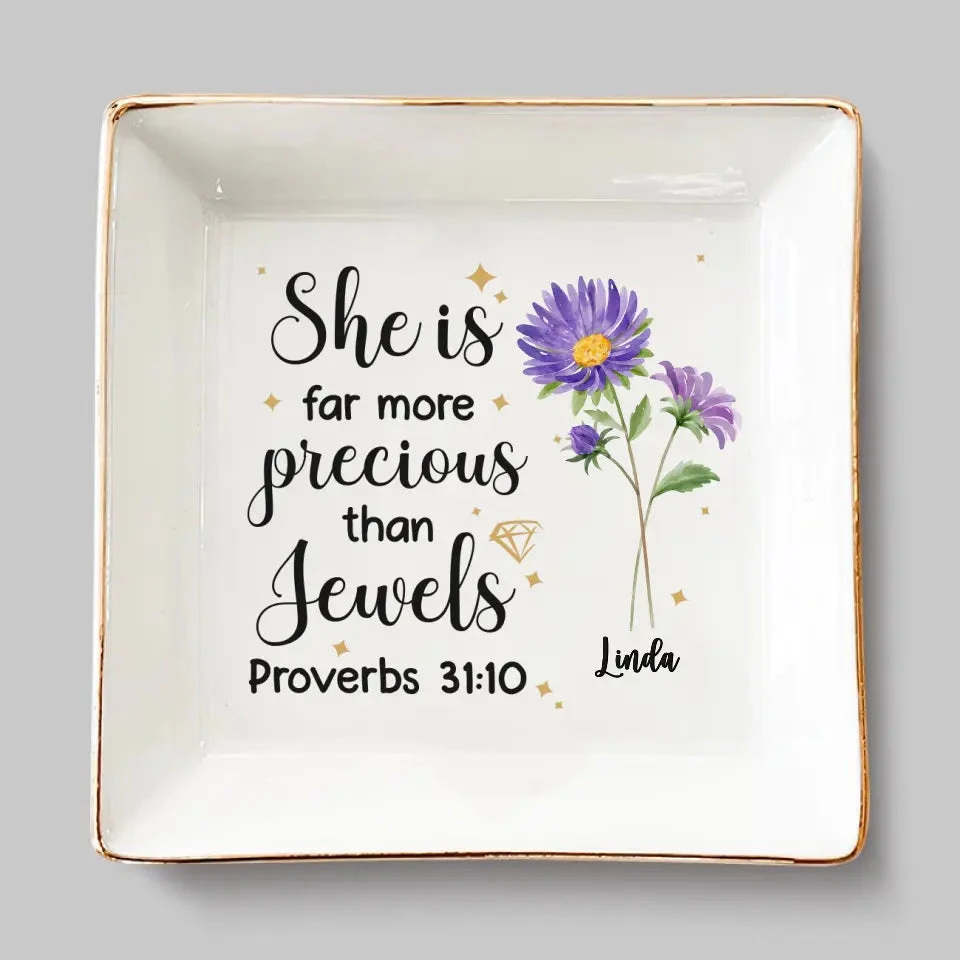 Friends Make Life Blossom With Joy - Bestie Personalized Custom Jewelry Dish - Gift For Best Friends, BFF, Sisters 2 Friends Make Life Blossom With Joy - Bestie Personalized Custom Jewelry Dish - Gift For Best Friends, BFF, Sisters - Image 2