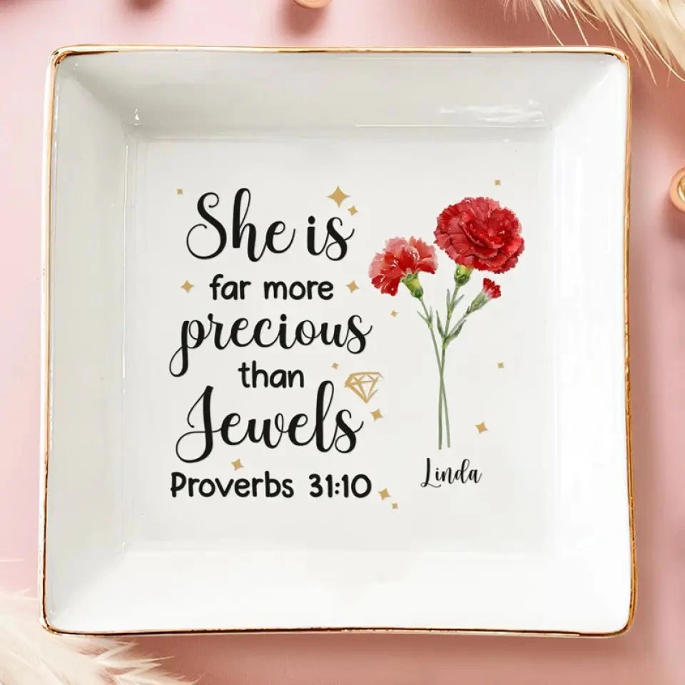 Friends Make Life Blossom With Joy - Bestie Personalized Custom Jewelry Dish - Gift For Best Friends, BFF, Sisters 1 Friends Make Life Blossom With Joy - Bestie Personalized Custom Jewelry Dish - Gift For Best Friends, BFF, Sisters