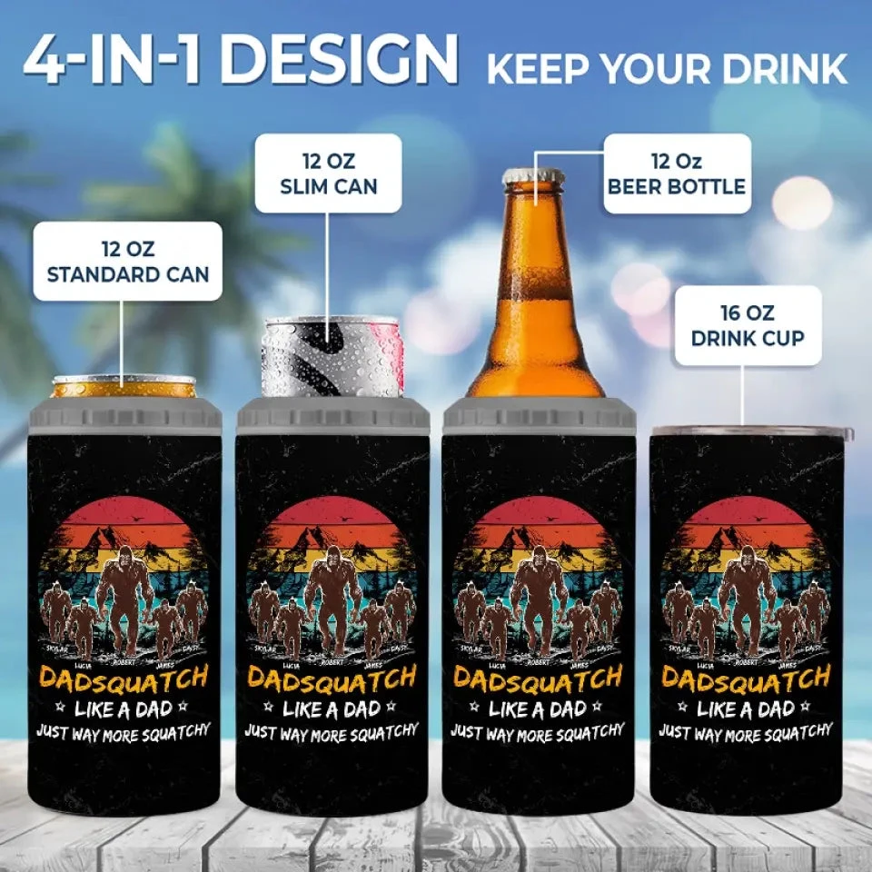 A Dad Like Me Is Hard To Find- Family Personalized Custom 4 In 1 Can Cooler Tumbler - Gift For Dad, Grandpa 4 A Dad Like Me Is Hard To Find- Family Personalized Custom 4 In 1 Can Cooler Tumbler - Gift For Dad, Grandpa - Image 4