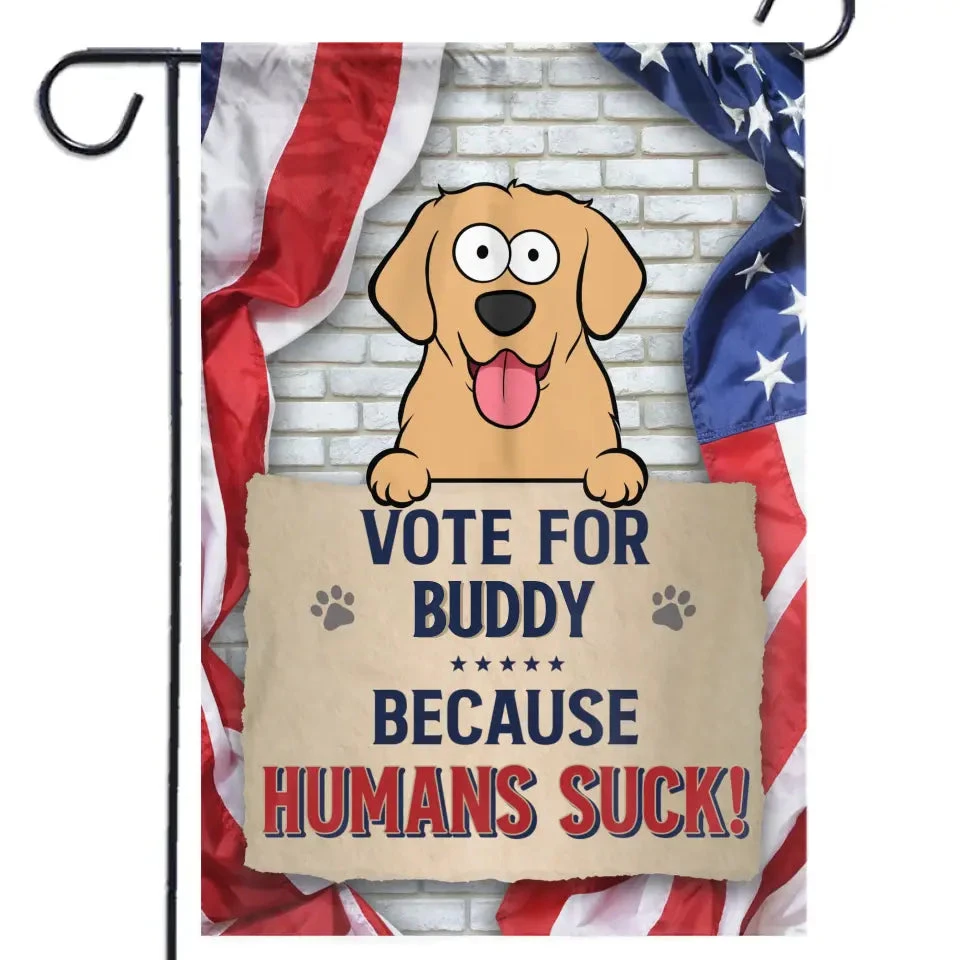 Stop Looking At Me And Vote - Dog & Cat Personalized Custom Flag - Gift For Pet Owners, Pet Lovers 2 Stop Looking At Me And Vote - Dog & Cat Personalized Custom Flag - Gift For Pet Owners, Pet Lovers - Image 2