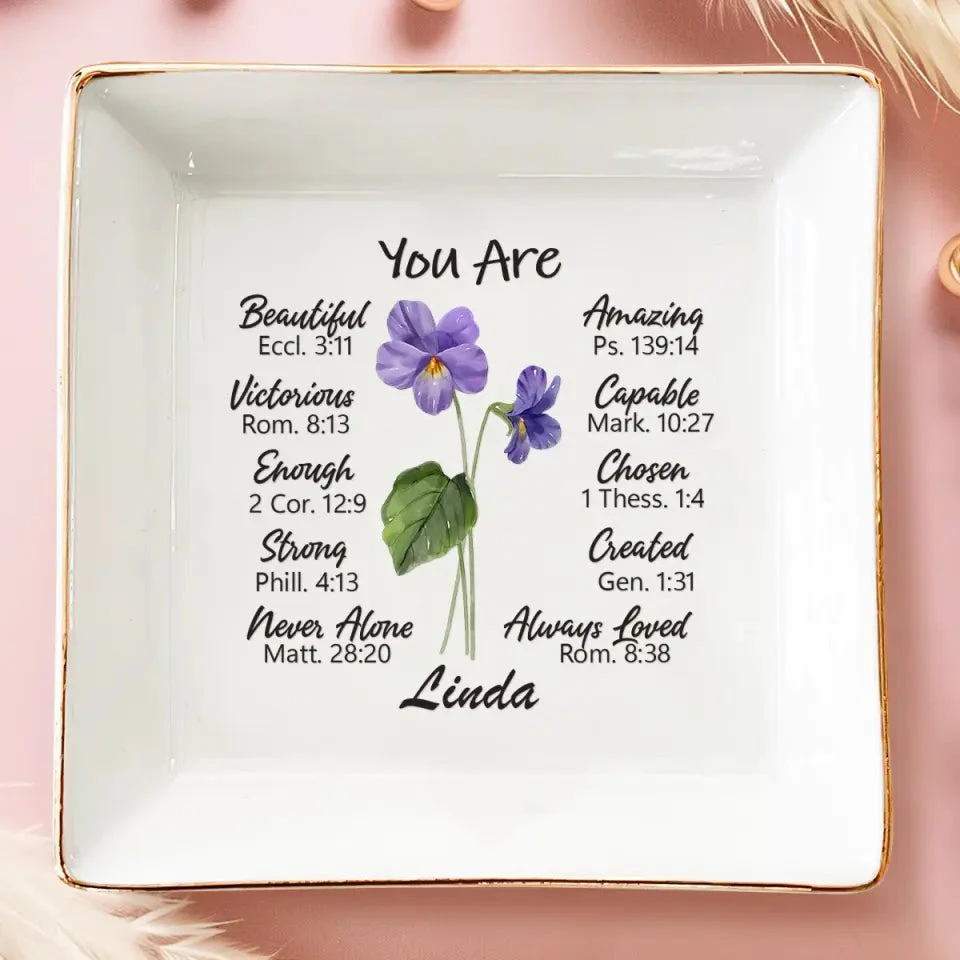 A Friend Is Like A Flower - Bestie Personalized Custom Jewelry Dish - Gift For Best Friends, BFF, Sisters 1 A Friend Is Like A Flower - Bestie Personalized Custom Jewelry Dish - Gift For Best Friends, BFF, Sisters