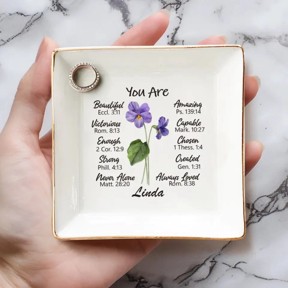 A Friend Is Like A Flower - Bestie Personalized Custom Jewelry Dish - Gift For Best Friends, BFF, Sisters 6 A Friend Is Like A Flower - Bestie Personalized Custom Jewelry Dish - Gift For Best Friends, BFF, Sisters - Image 6