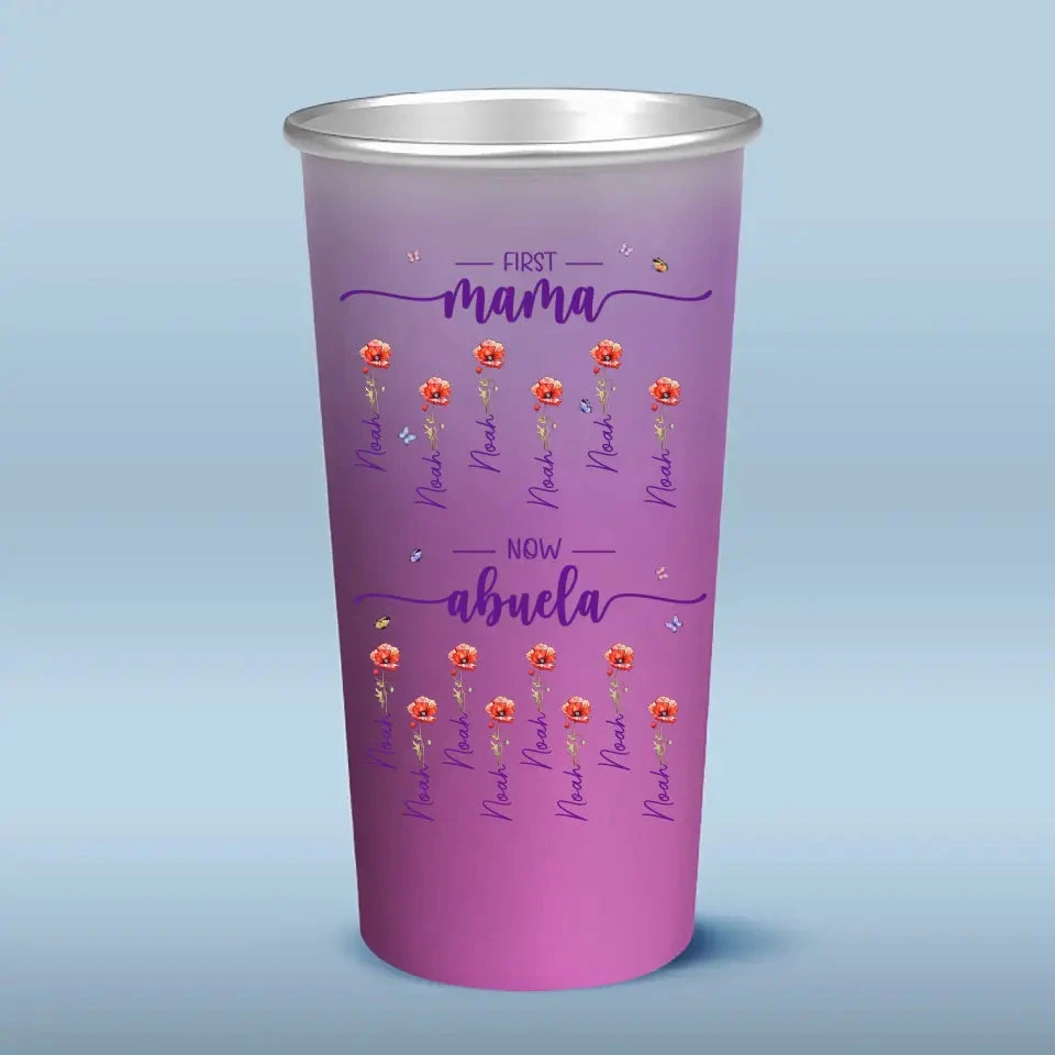 First Mom Now Grandma - Family Personalized Custom Aluminum Changing Color Cup - Gift For Mom, Grandma 2 First Mom Now Grandma - Family Personalized Custom Aluminum Changing Color Cup - Gift For Mom, Grandma - Image 2