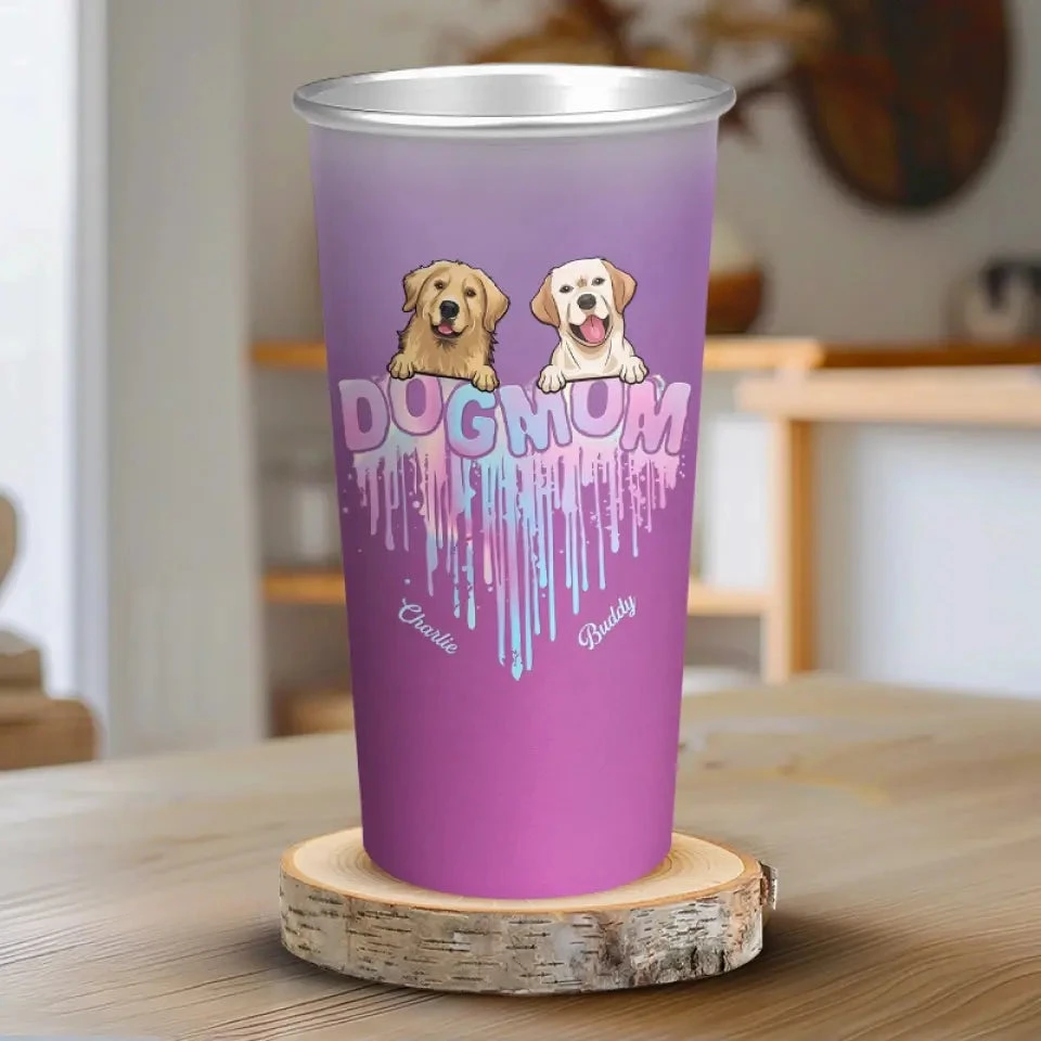 Fur Mom - Dog & Cat Personalized Custom Aluminum Changing Color Cup - Gift For Pet Owners, Pet Lovers 1 Fur Mom - Dog & Cat Personalized Custom Aluminum Changing Color Cup - Gift For Pet Owners, Pet Lovers