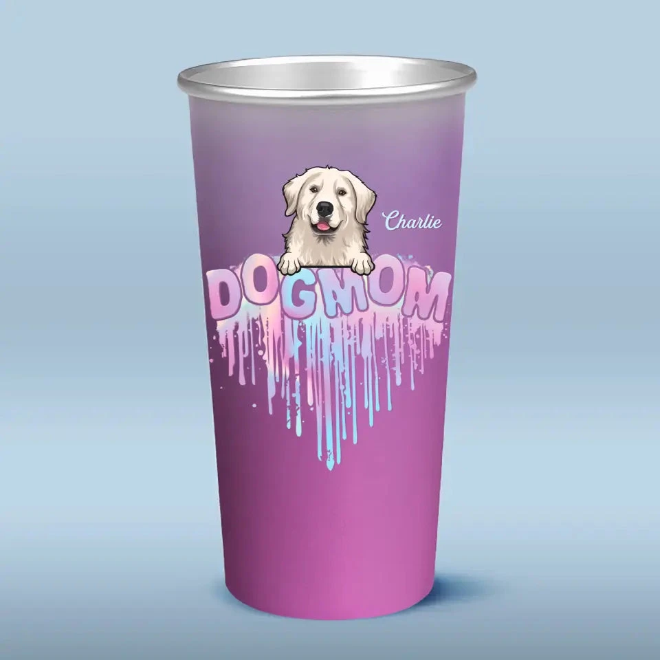 Fur Mom - Dog & Cat Personalized Custom Aluminum Changing Color Cup - Gift For Pet Owners, Pet Lovers 2 Fur Mom - Dog & Cat Personalized Custom Aluminum Changing Color Cup - Gift For Pet Owners, Pet Lovers - Image 2