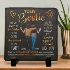 I'm Lucky To Have A Friend Like You - Bestie Personalized Custom Square Shaped Stone With Stand - Gift For Best Friends, BFF, Sisters 5 I'm Lucky To Have A Friend Like You - Bestie Personalized Custom Square Shaped Stone With Stand - Gift For Best Friends, BFF, Sisters -Pawfect House Store 66988e3430a0d
