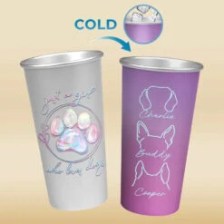 Just A Girl Who Loves Pets - Dog & Cat Personalized Custom Aluminum Changing Color Cup - Gift For Pet Owners, Pet Lovers -Pawfect House Store 6698c3c51f35a